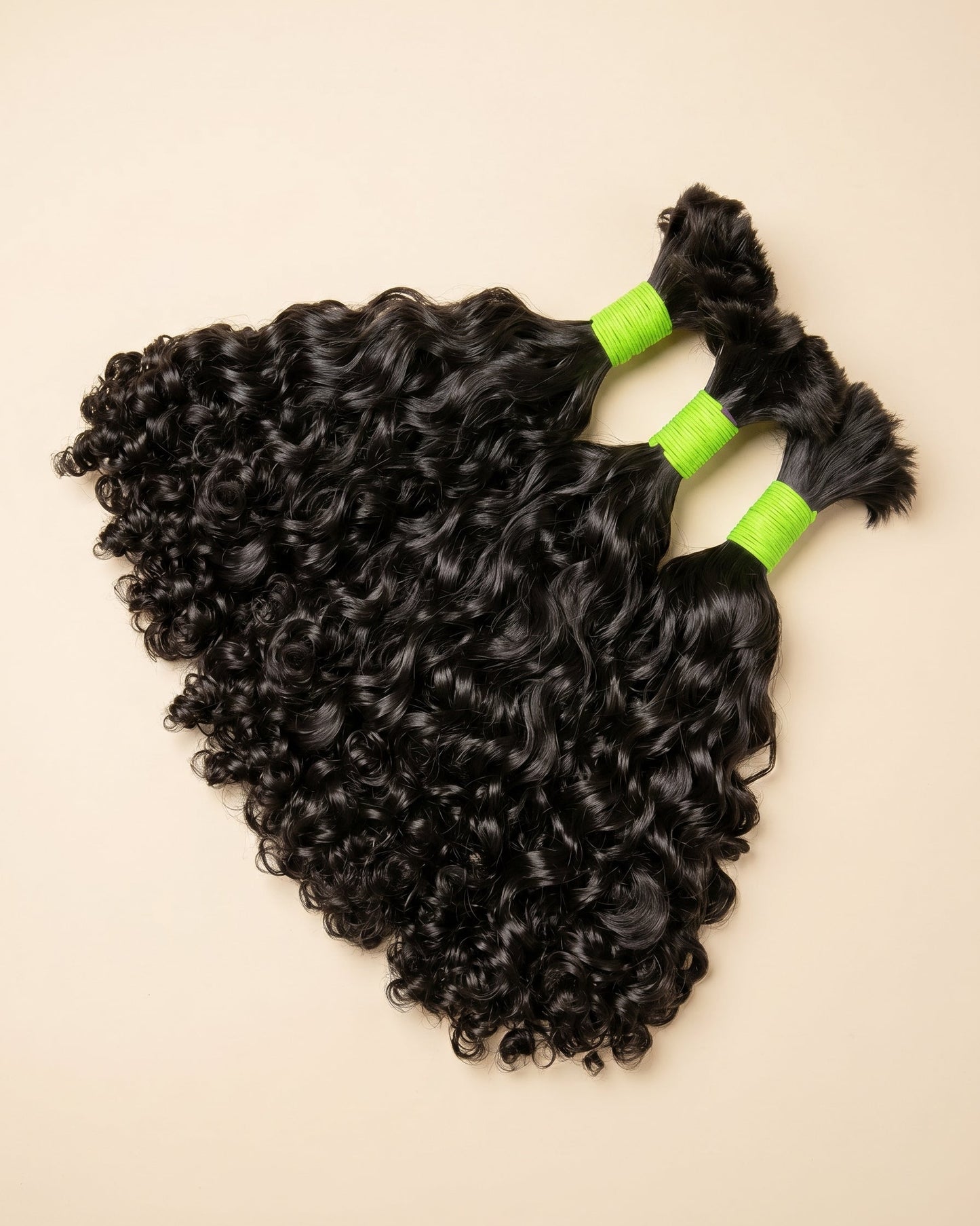 Bundled Pure Virgin Base Curls / 100 grams (HUMAN HAIR BULK)