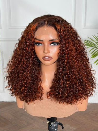 16" Pixie Curl Wig – Auburn Copper | Premium Human Hair