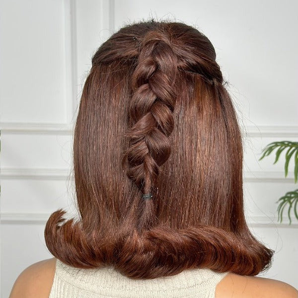 12" Brown 13 x 4 Wavy Frontal Wig