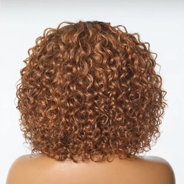 Bob Human Hair Braided Wig (Brown)