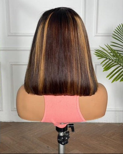 12" SDD Straight Bob Wig – Mocha Highlight