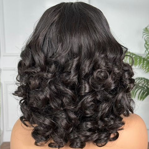 Elysia Spiral Luxe™ – 12″ Double-Drawn Spiral Curl 4×4 Lace Closure Wig