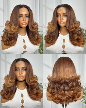 14" Layered Bouncy with 5 x 5 Closure