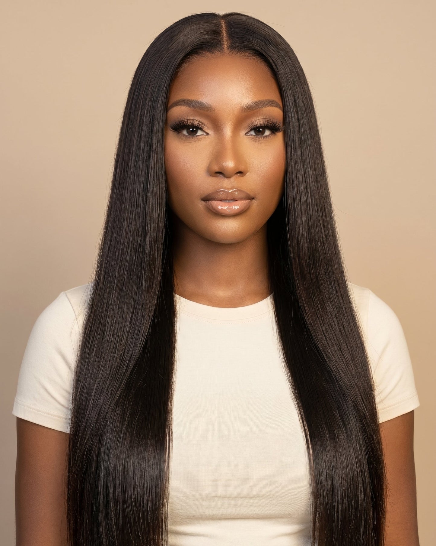 26" Luxury Straight Lace Front Wig – 100% Human Hair