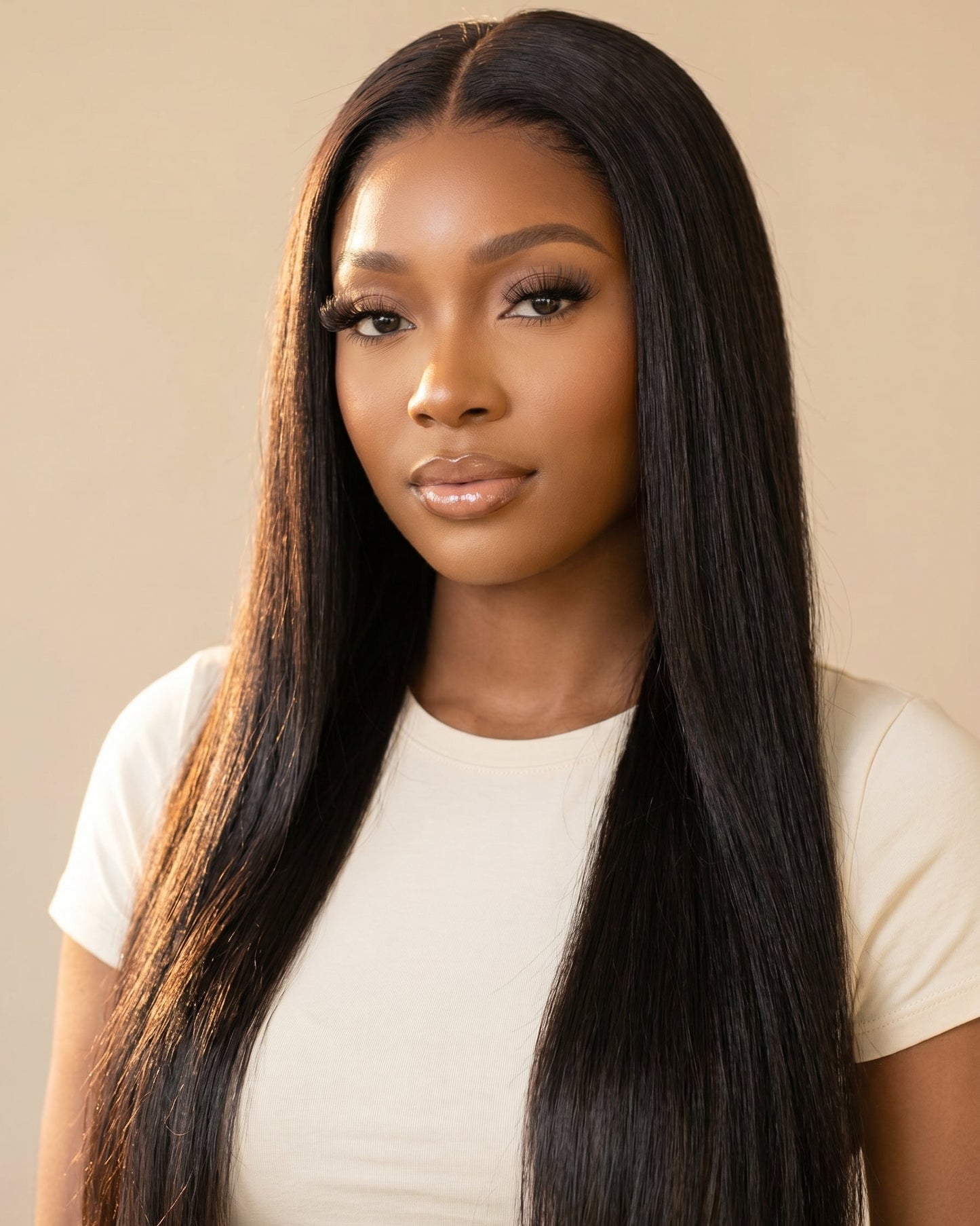 26" Luxury Straight Lace Front Wig – 100% Human Hair
