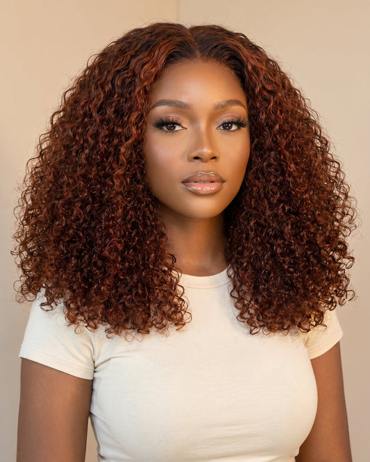 16" Pixie Curl Wig – Auburn Copper | Premium Human Hair