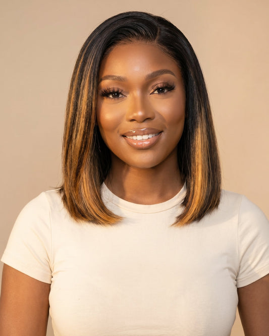 12" SDD Straight Bob Wig – Mocha Highlight