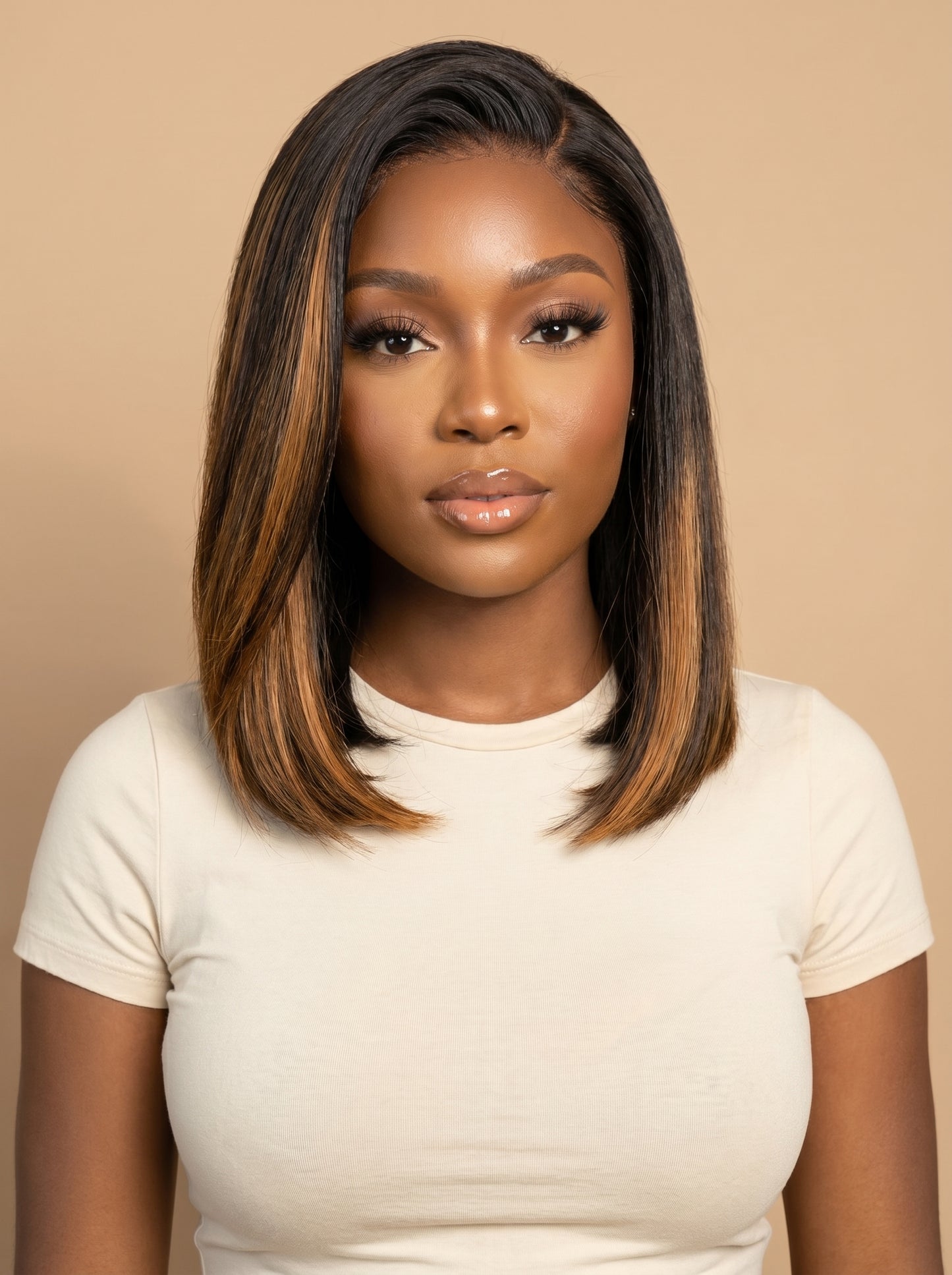 12" SDD Straight Bob Wig – Mocha Highlight