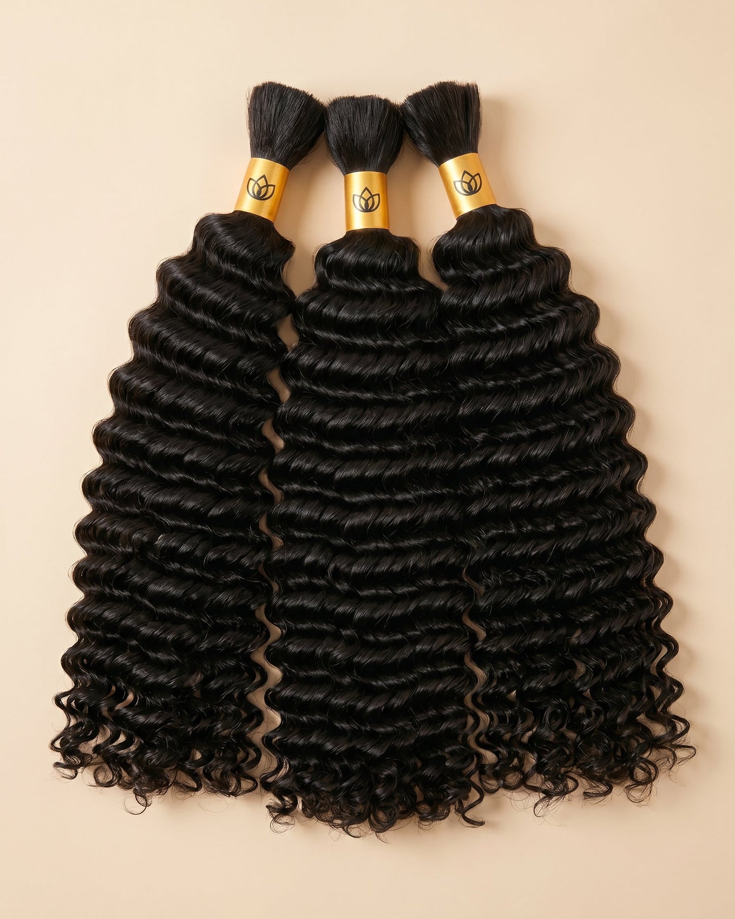 Bundled Pure Virgin Deep Wave / 100 grams (HUMAN HAIR BULK)