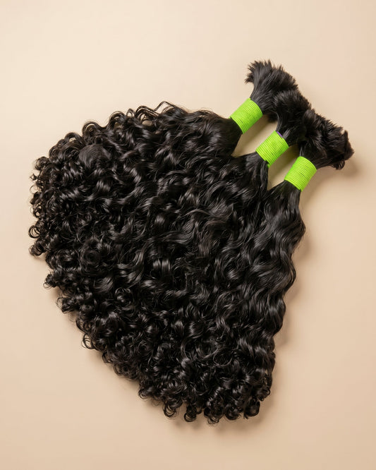 Bundled Pure Virgin Base Curls / 100 grams (HUMAN HAIR BULK)