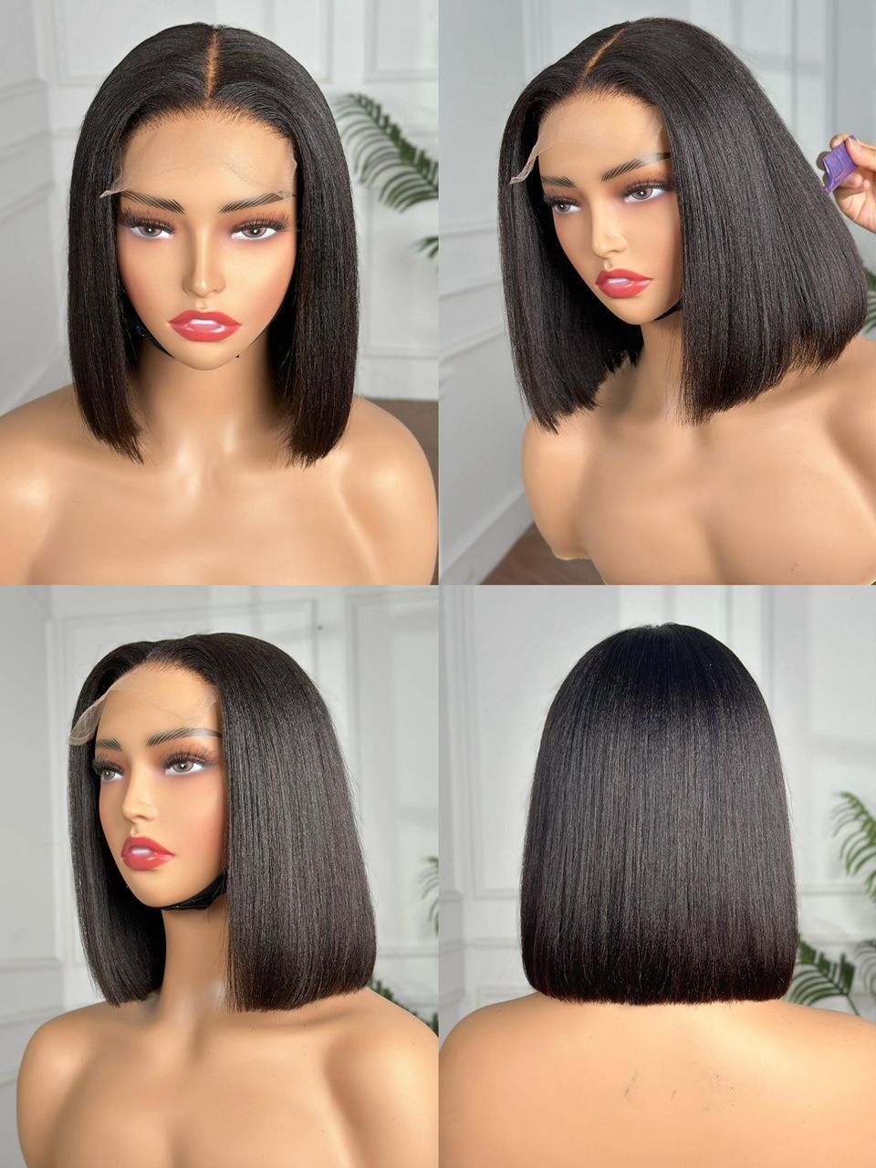 Ember Sleek Bob™ – 10″ 4×4 Lace Closure Wig