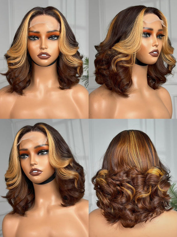 Color Bouncy 4×4 Lace Wig