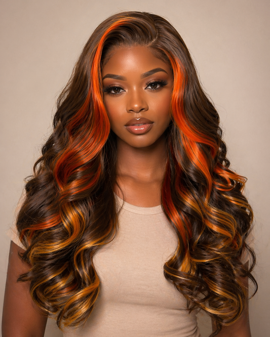 Sunset Glow Bouncy Wig – 4x4 Closure | 20"