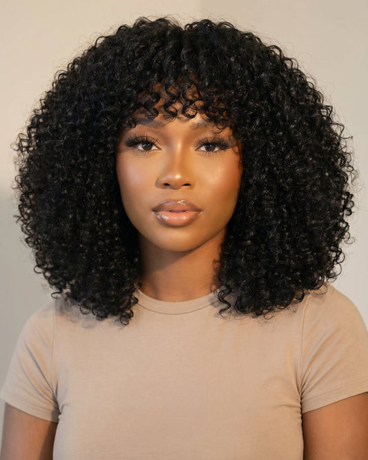 Full Density Base Curl Fringe Wig