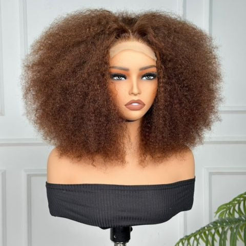Cocoa Puff Afro Closure Wig