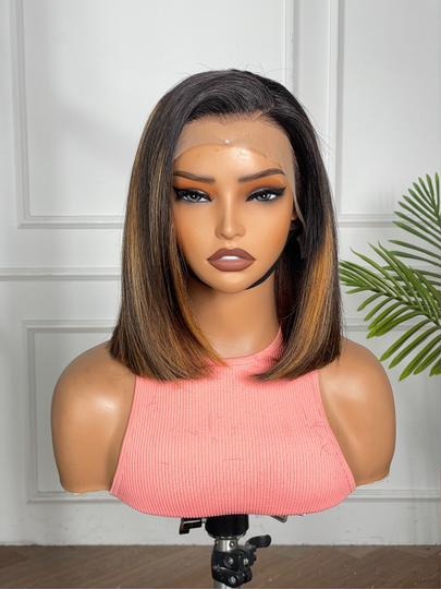 12" SDD Straight Bob Wig – Mocha Highlight