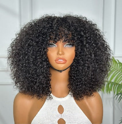 Full Density Base Curl Fringe Wig