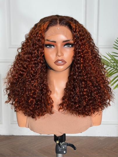 16" Pixie Curl Wig – Auburn Copper | Premium Human Hair