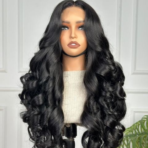 24" Rose Wavy with 5 x 5 Closure