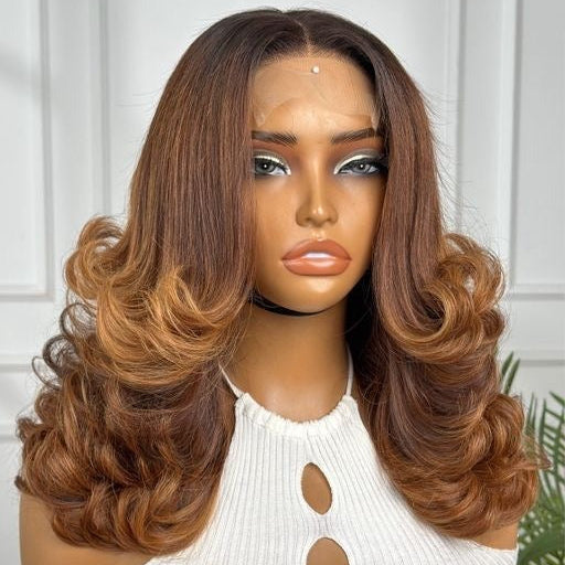 14" Layered Bouncy with 5 x 5 Closure
