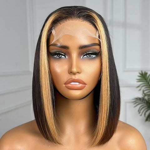 Chloe Highlight Bob™ – 10″ 4×4 Lace Closure Wig