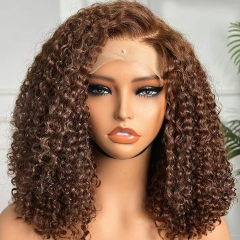 Mocha Posh Curl™ – 5×5 Lace Closure Wig (12″)