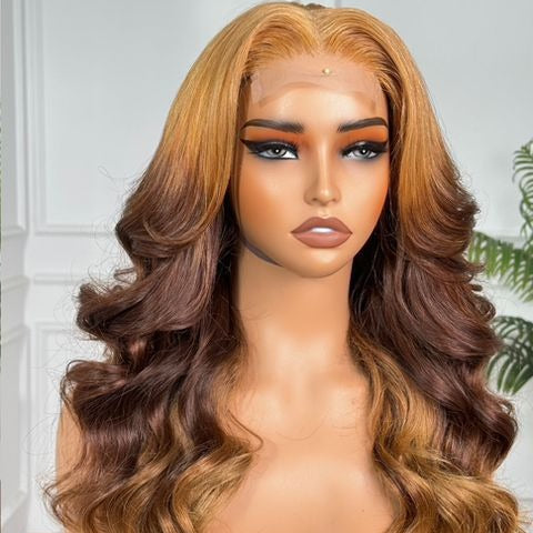 Aurora Honey Ombre™ – 24″ Body Wave 4×4 Lace Closure Wig