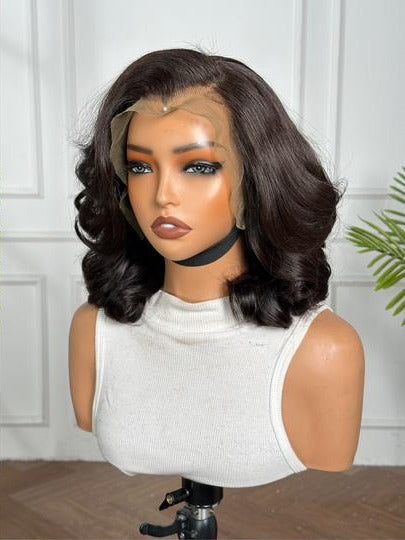 14" Bugatti Wavy Bob Wig – Midnight Brown