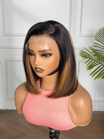 12" SDD Straight Bob Wig – Mocha Highlight