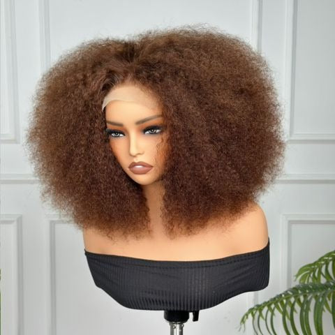 Cocoa Puff Afro Closure Wig