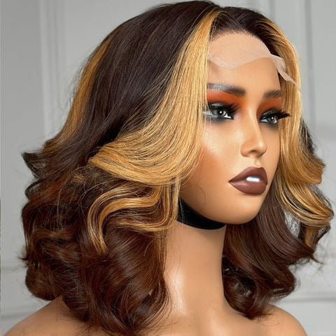 Color Bouncy 4×4 Lace Wig