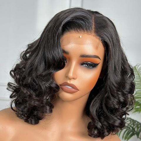 Elysia Spiral Luxe™ – 12″ Double-Drawn Spiral Curl 4×4 Lace Closure Wig