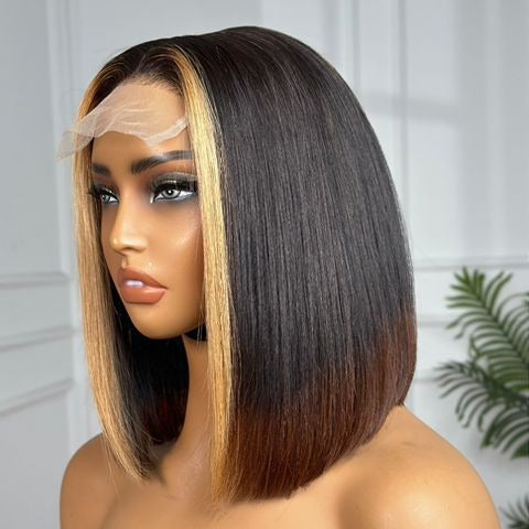 Chloe Highlight Bob™ – 10″ 4×4 Lace Closure Wig