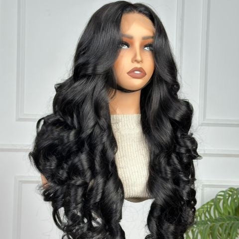 24" Rose Wavy with 5 x 5 Closure