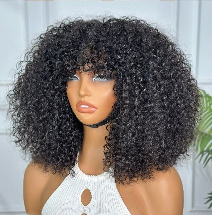 Full Density Base Curl Fringe Wig
