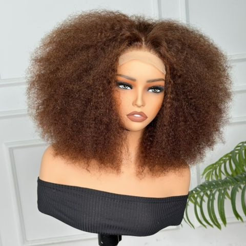 Cocoa Puff Afro Closure Wig