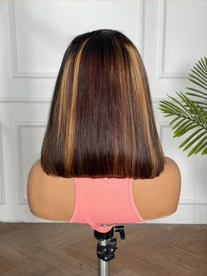 12" SDD Straight Bob Wig – Mocha Highlight