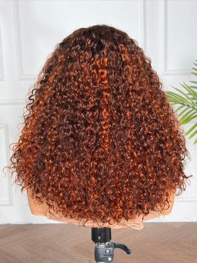 16" Pixie Curl Wig – Auburn Copper | Premium Human Hair
