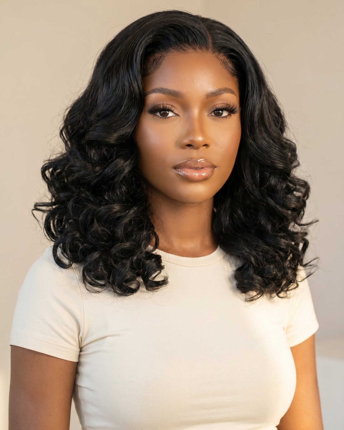 Elysia Spiral Luxe™ – 12″ Double-Drawn Spiral Curl 4×4 Lace Closure Wig